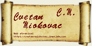 Cvetan Miokovac vizit kartica